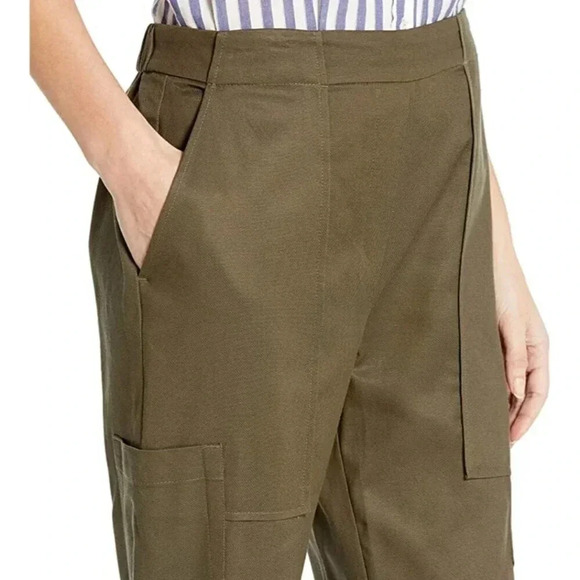 Bcbgeneretion Cropped Utility Pant Olive Green M - Picture 11 of 12